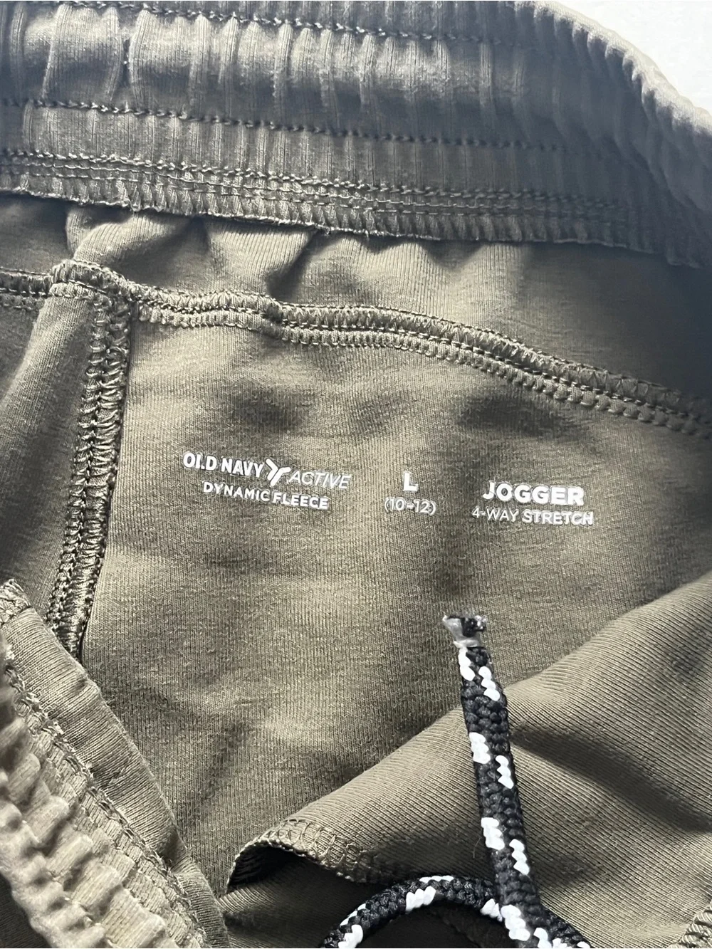 Boys Olive Green Jogger Pants with Zipper Pockets